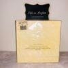 bvlgari pour femme eau de parfum 3.4 fl oz new in sealed box, back of yellow box