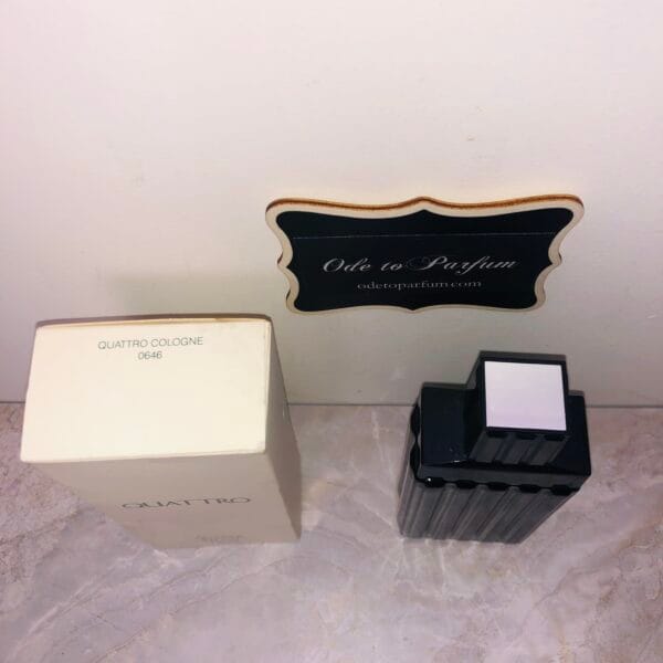 mary kay quattro cologne pictured next to box from the top