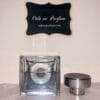 banana republic slate eau de toilette - original vintage version with silver cap - pictured with cap off and bottom label of bottle visible