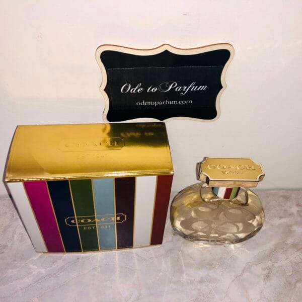 Coach Legacy Perfume with striped box