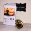 blings lab of nature 107 sandalwood & amber unisex perfume with box, bottom of bottle