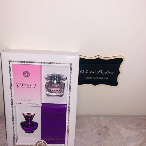 Versace perfume discovery set with Dylan Purple and Bright Crystal