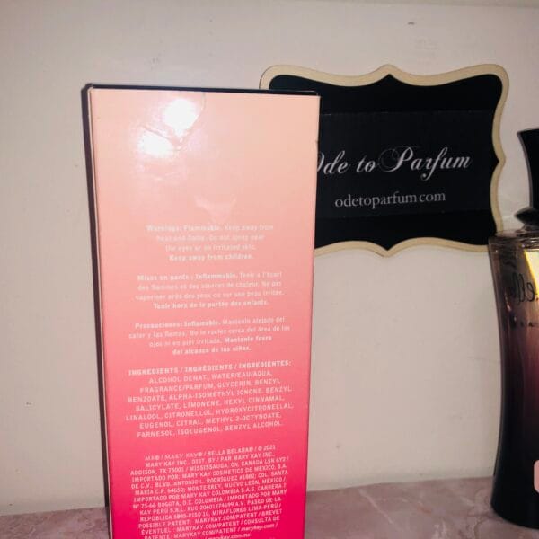 bella belara mary kay perfume back of box