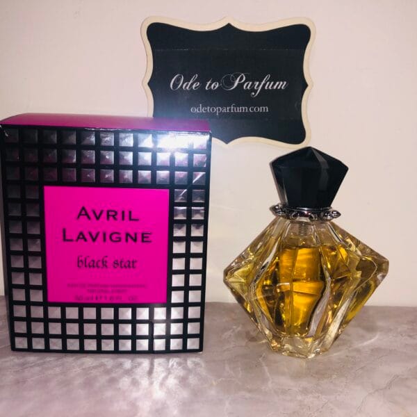 Avril Lavigne Black Star perfume, next to box