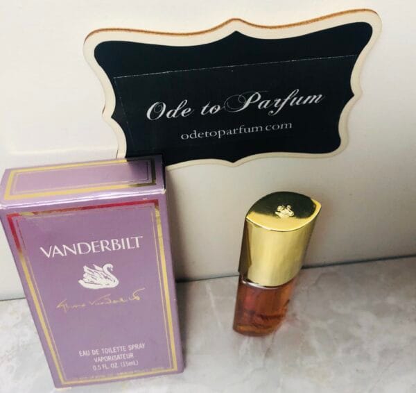 vintage Vanderbilt perfume, pictured from the top