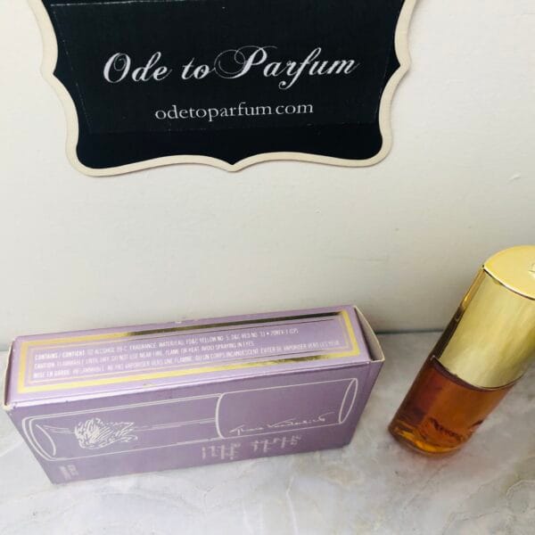 vintage Vanderbilt perfume, side of box