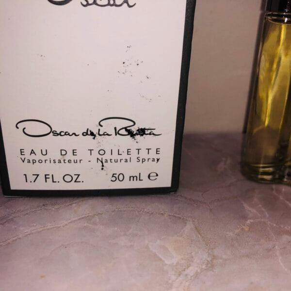 closeup of perfume box