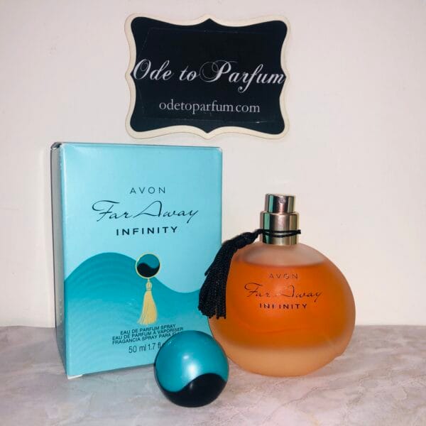 Avon Far Away Infinity perfume cap off with box