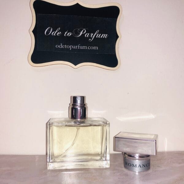 Ralph Lauren Romance bottle with cap off