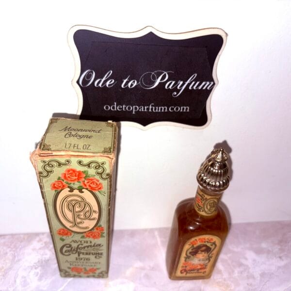 Avon Moonwind cologne 1976 Keepsake 90 year anniversary top
